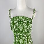 Farm Rio NWOT  Floral Delicate Tapestry Linen Drop-Waist Midi Dress Size XS Green Photo 9