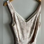 Loft snakeskin print beige pink wide leg jumpsuit preppy chic Photo 4