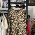 ZARA  Leopard Satin Slit Midi Skirt Brown Black XS Photo 10