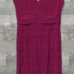 Jones New York Jones NY Pink Rose V Neck Dress 10 Ladies Photo 1