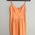 Amanda Uprichard coral orange strappy baby doll silk mini whenever dress S Photo 10