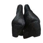 Matisse Black Nugent Calf Hair Ankle wedge Booties Photo 4