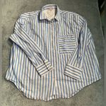 AYR blue white striped button down shirt XL Photo 0