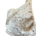 Adonna JCPenney Madonna Beige Lace Bra 34D Floral Full Coverage Vintage Lingerie Photo 2