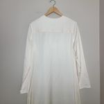 Saint Art Tuckernuck Isabel Satin Long Sleeve Midi Dress Ivory Modest Minimalist Size L Photo 6