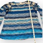 Ariat  Blue Fringe Western Long Sleeve Blouse Size Medium Photo 6