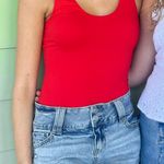 Boutique Red Tie Bodysuit Photo 0