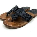Jack Rogers  Black Leather Thong Sandals Women's 7 US Photo 0