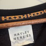 Hayley Menzies Ada Suede Black Fringe Sweatshirt Black Sz Medium Photo 5