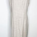 Lafayette 148 New York Beige Women’s Wool Sleeveless Sheath Dress Size 12 Photo 0