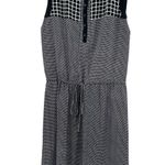 Graylin Size Small Dress Black & White‎ Geometric Sleeveless Drawstring Sheath Photo 0