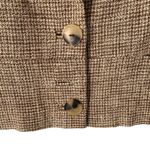 Marni Milano Linen Wool Blend Crop Blazer Jacket Brown Cream size 42 Large Photo 1