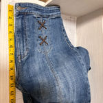 Idyllwind Miranda Lambert Jeans Womens Size 8 W x 34 L Flared Blue Denim Lace Up Photo 7