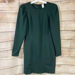 H&M puff sleeved green fitted dress Size Medium Photo 1