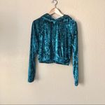 Emma & Sam  crushed velvet cropped hoodie Photo 1