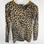 Sofia Cashmere Leopard Print Long Sleeve Sweater Size XS Photo 0