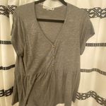 Cloud dancer Gray V Neck T Shirt Photo 0