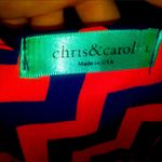 Chris & Carol  pink & blue chevron design short sleeve blouse Photo 4