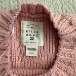 Billabong Shades Cotton Blend Crop Sweater in M (light pink, boxy/cropped fit) Photo 5