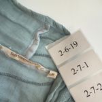 Soft Surroundings  Cardigan 2X Plus Size Blue Linen Blend Embroidered Kimono Photo 2