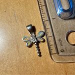 Sterling Silver Opal CZ Dragonfly 925  Pendant Photo 11