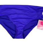 Catalina Women's Swim Bottom Size L Purple Moderate Coverage Foldover Band Photo 0