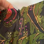 Anthropologie ett:twa Black Green Gold Floral Short Sleeve Jumpsuit Women size 4 Photo 9