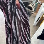 Michael Kors animal print faux leather trim around neck. Split in sleeves Sz 2x Photo 6