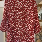 Kancystore Womens Button Down V Neck Tie Knot Front Tops 3/4 Sleeve Chif… Size M Photo 5