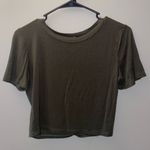 Olive green crop top Photo 0
