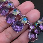 INC  International Concepts Stunning Purple Double Row Crystal Statement Necklace Photo 10