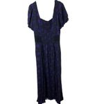 Cosmic Aura Black Purple Rose Maxi Dress Square Neck‎ Size 2X Photo 7