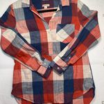 Merona Red and Blue Plaid Button Down Shirt Size M Size M Photo 2
