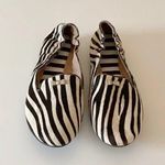 Henri Bendel Sole Ambition Zebra Calf Hair Loafers Black/White Size 8 Photo 3