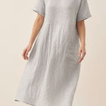 Lintico Morgan 100% Linen Pinstripe Paneled Short Photo 0
