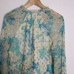 Hemant & Nandita Turquoise Blush Metallica Georgette Mini Dress Medium Blue Photo 9