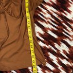 2000s Brown Whimsygoth Coquette Sweetheart Ruched bust Babydoll Bow Tie Front Top Shirt Blouse Short Sleeve Ruffle #Y2K #Whimsigoth #fairy Measurement in pics (has stretch) Size XL Photo 4