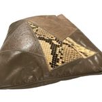 VINTAGE Taupe color Snakeskin and Leather Purse Brown Photo 5