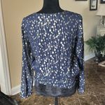 Sail To Sable Like New Metallic Clip Dot Blouse XS Photo 1