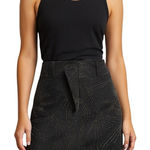 Black Rhinestone Mini‎ Skirt Western Goth Festival Night Out Glam Small Photo 0