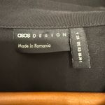 ASOS DESIGN Curve boyfriend shirt mini dress with blouson sleeve in black size 6 Photo 3