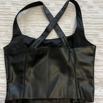 Abercrombie & Fitch Faux Leather Squareneck Top Photo 2