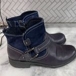 Earth Origins Paris Womens Blue Suede Zipper Ankle & Booties Boots SZ 9 Photo 12