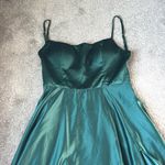 Mirai Collection Emerald Green Satin Dress SIZE 15/16 Formal Gown Photo 1