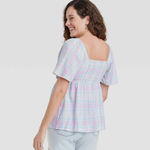 Ingrid And Isabel NWT  Plaid Peek-a-boo Tie-Front Maternity Top  Photo 2