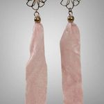 Free People Dainty Coquette Fairy Lulu Pink Ribbon Dangle Earrings NWT Lotus Photo 3