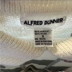 Alfred Dunner Checkered Floral Collared Preppy Cream and Sage Sweater Photo 3