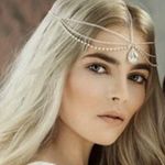 Water Drop Gold Plated Forehead Chain Rhinestone Hair Chain Crystal Glitter Head Photo 0