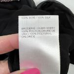 Chloé Chloe Size S 4 Blouse Black Semi Sheer Button Up Metallic Copper Sequin Collar Photo 8