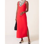 Spanx AirEssentials Sleeveless Maxi Red Long Side Slits Ultra-Soft Sundress 2X Photo 6